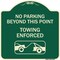 Signmission No Parking Beyond This Point Towing Enforced W/ Graphic Heavy-Gauge Alum, 18" x 18", G-1818-23760 A-DES-G-1818-23760 - alternate 1